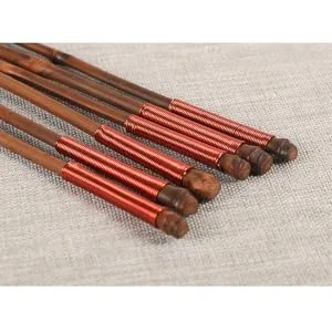 FUNOMOCYA 1 Pair Creative Bamboo Home Restaurant Head Chopsticks Kitchen Wire Pointed for Copper - product information 6