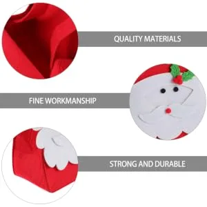 VILLFUL 1pc Christmas Candy Bag Candy Container Cute Tote DIY Felt Cloth Bag Wedding Cartoon Christmas Bag - product information 5