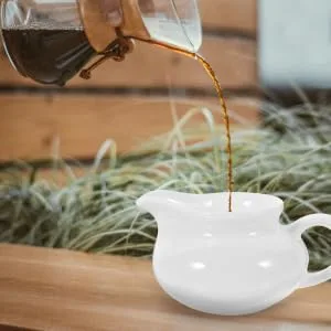FUNOMOCYA Gravy Boat 1pc Ceramic Container Kitchen for Containers Sauce Small Handle Syrup Jug Milk Creamer Dipping Cup - product information 2