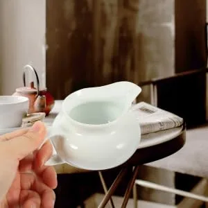 FUNOMOCYA Gravy Boat 1pc Ceramic Container Kitchen for Containers Sauce Small Handle Syrup Jug Milk Creamer Dipping Cup - product information 3