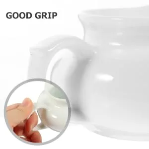 FUNOMOCYA Gravy Boat 1pc Ceramic Container Kitchen for Containers Sauce Small Handle Syrup Jug Milk Creamer Dipping Cup - product information 5