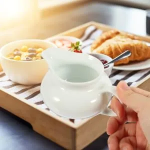 FUNOMOCYA Gravy Boat 1pc Ceramic Container Kitchen for Containers Sauce Small Handle Syrup Jug Milk Creamer Dipping Cup - product information 6