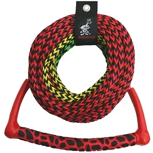 Airhead Water Ski Rope with Radius Handle, 3 Section for Water Skis, Wakeboards and Kneeboards - 3 Section Radius Handle Water Ski Rope