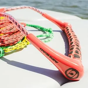 Airhead Water Ski Rope with Radius Handle, 3 Section for Water Skis, Wakeboards and Kneeboards - Natural Grip and Comfortable Hold