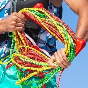 Airhead Water Ski Rope with Radius Handle, 3 Section for Water Skis, Wakeboards and Kneeboards - Rider Flexibility
