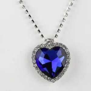 COLLBATH Shaped Necklace Heart Plated Blue Women Alloy Royal - product information 2