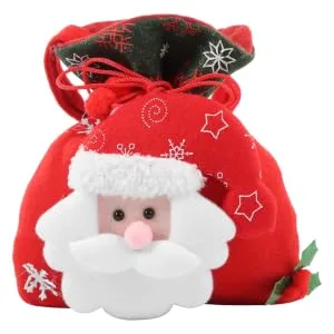 Anneome 1pc Christmas Bag Candy Chocolate Xmas Candy Pouch Practical Wrapping Bags 3d Cute Biscuit Bag - product information 3