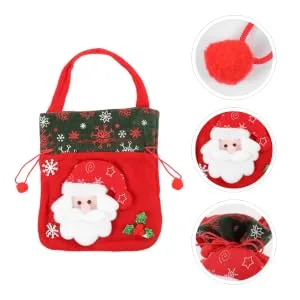 Anneome 1pc Christmas Bag Candy Chocolate Xmas Candy Pouch Practical Wrapping Bags 3d Cute Biscuit Bag - product information 7