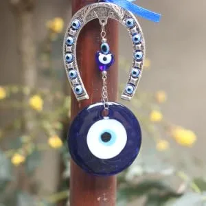 ORFOFE 1pc Blue Eyes Pendant Car Christmas Decorations Car Key Ring Turkish Evil Eye Pendant Household - product information 2