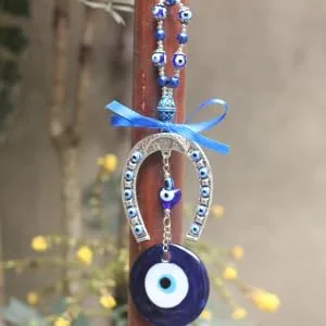 ORFOFE 1pc Blue Eyes Pendant Car Christmas Decorations Car Key Ring Turkish Evil Eye Pendant Household - product information 3