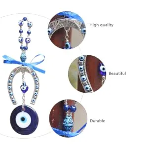 ORFOFE 1pc Blue Eyes Pendant Car Christmas Decorations Car Key Ring Turkish Evil Eye Pendant Household - product information 5