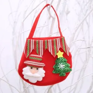 ORFOFE 3pcs Christmas Bag Candy Bags Present Bag Candy Pouch Xmas Tote Bag Cloth Party Supplies - product information 2