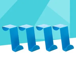 BRIGHTFUFU 4 Pcs Towel Rack Stainless Steel Hook Key Hanger Clothing Hanger Coat Hanger Pack Dual Purpose 4pcs Blue - product information 4