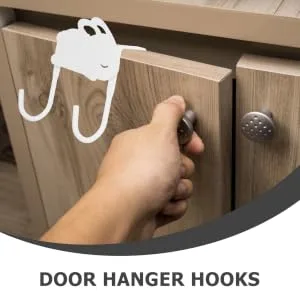 WOONEKY Clothes Hanger 2pcs Shape Rabbit Hangers Towel Hanger The Bedroom Room Rack Coat Hooks Over Kitchen Clothes Living - product information 1