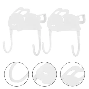 WOONEKY Clothes Hanger 2pcs Shape Rabbit Hangers Towel Hanger The Bedroom Room Rack Coat Hooks Over Kitchen Clothes Living - product information 4