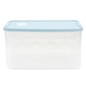 BUGUUYO 1pc Box Egg Storage Box Refrigerator Lip Gloss Container Egg Storage Tray Pet Eggs Grid re-usable Blue 24x14cm - product information 1