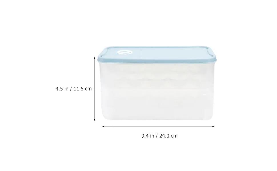 BUGUUYO 1pc Box Egg Storage Box Refrigerator Lip Gloss Container Egg Storage Tray Pet Eggs Grid re-usable Blue 24x14cm - product information 6