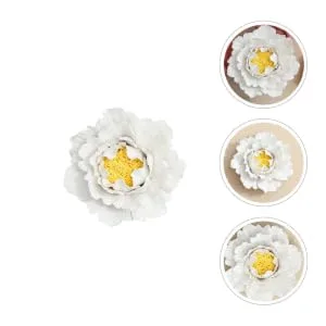 ORFOFE Wall Flower Sculpture 1Pc peony flower wall decoration home decoration Ceramic wall art Ceramic Flower Flower Wall White 7x7cm - product information 6