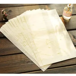 Anneome 40 Sheet Glitter Tissue Paper Rice Paper for Decoupage Red Calligraphy Paper Plant Calligraphy Ink - product information 4