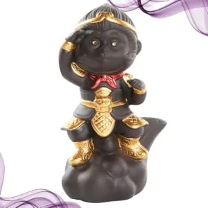 FUNOMOCYA Monkey Tea Pet Monkey Craft Monkey Ornaments Monkey Desktop Ornament Crafts Accessories Ceramics As Shown 7.5*4.5cm - product information 3