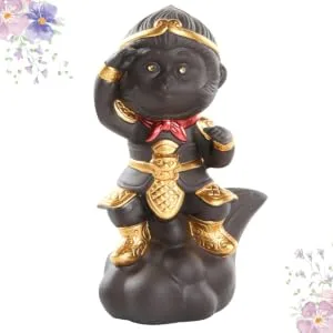 FUNOMOCYA Monkey Tea Pet Monkey Craft Monkey Ornaments Monkey Desktop Ornament Crafts Accessories Ceramics As Shown 7.5*4.5cm - product information 4