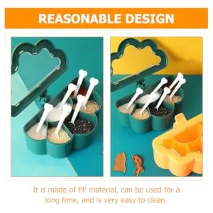 FUNOMOCYA 6 Seasoning Box Spices Rhinestone Bow Shoe Clips Seasoning Containers Storage Box re-usable - product information 1
