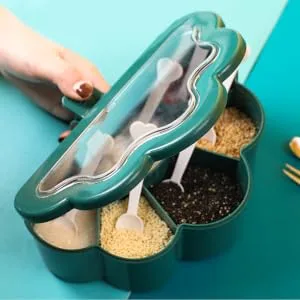 FUNOMOCYA 6 Seasoning Box Spices Rhinestone Bow Shoe Clips Seasoning Containers Storage Box re-usable - product information 3