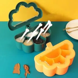 FUNOMOCYA 6 Seasoning Box Spices Rhinestone Bow Shoe Clips Seasoning Containers Storage Box re-usable - product information 4