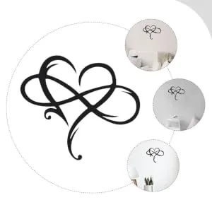 ORFOFE 1pc Iron Pendant Heart Decor Fall Decor Heart Shaped Sign Hanging Ornament Wall Hanging Black 38x33cm - product information 1