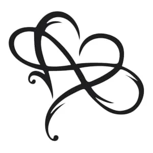 ORFOFE 1pc Iron Pendant Heart Decor Fall Decor Heart Shaped Sign Hanging Ornament Wall Hanging Black 38x33cm - product information 2