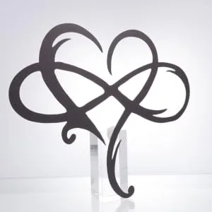 ORFOFE 1pc Iron Pendant Heart Decor Fall Decor Heart Shaped Sign Hanging Ornament Wall Hanging Black 38x33cm - product information 3