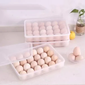 COLLBATH Covered Egg Holder 24 Egg Holder for Refrigerator Egg Stand Egg Tray Egg Plate Superimposed Egg Carton re-usable - product information 5