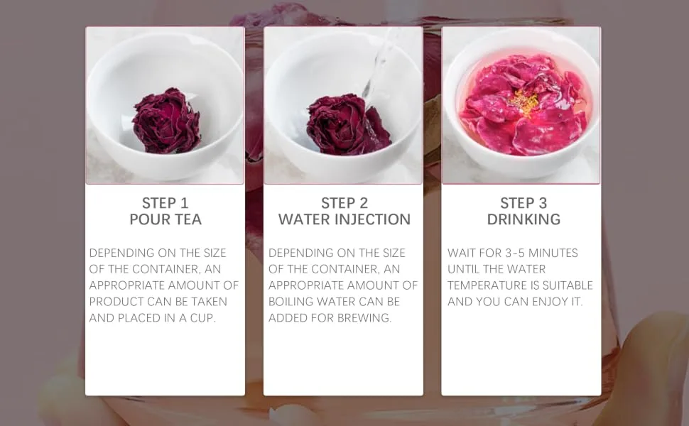 Ink red rose 25g/can 0.88oz/can loose tea rose tea  - product information 2