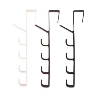 KICHOUSE 3pcs Hat Wall Hanger Hat Hanging Hooks Over The Door Hanger Coat Hanger Aisle Five Sections - product information 1