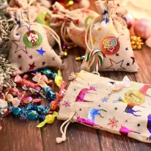 SEWOART 16pcs Candy Buggy Bag Candy Bags Christmas Drawstring Pouch Christmas Bag Drawstring Bag Cute - product information 6