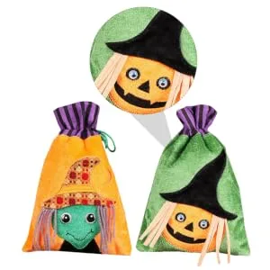 Anneome Present Bag 2pcs Candy Children Present Pouch Bag Lovely Halloween Candy Pouch - product information 1