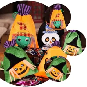 Anneome Present Bag 2pcs Candy Children Present Pouch Bag Lovely Halloween Candy Pouch - product information 4