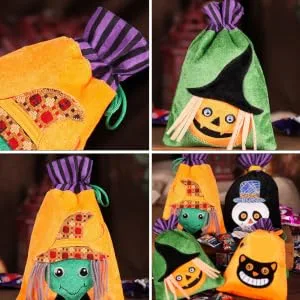 Anneome Present Bag 2pcs Candy Children Present Pouch Bag Lovely Halloween Candy Pouch - product information 5