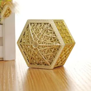 Anneome Wedding Stuff 12pcs Tiny Trinkets Hexagon Shaped Mints Hexagon Candy Holders Candy Box Candy Stand Wedding Small Jewelry - product information 5