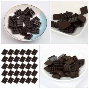 KOMBIUDA 30pcs Fake Sugar Props Doll House Chocolates Charm Miniature Round Noodles - product information 3
