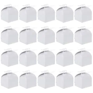 SEWOART 50pcs Cases Storage Containers Stocking Treat Bath Container Fudge Dessert White Stuffers Aging 10x6cm White - product information 2