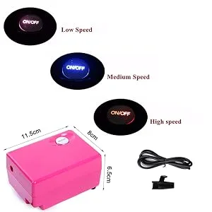Airbrush Makeup Set Pinkiou Air Brush Kit for Face Paint with Mini Compressor 0.4mm Needle and Nozzle Nail Body Paint SP16 (RED) - product information 5