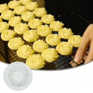FUNOMOCYA Cookie Mold 4pcs Flower Shaped Baking Mold Crackers Stamps Cookies Cookie Stamp Cookie Stencils Dessert Fudge 3D - product information 2