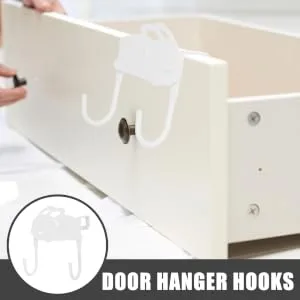 2pcs Cute Rabbit Hook Heavy Duty Clothes Hanger Hanging Towel Over The Door Hooks Drying Rack Sponge - product information 1