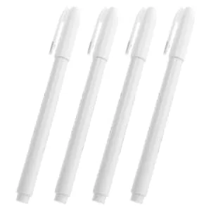 MOLUCKFU 4pcs Baking Pigment Pen Cakes Biscuits Coloring Pens Fondant Pen Cake Frosting Tool White Plastic - product information 1