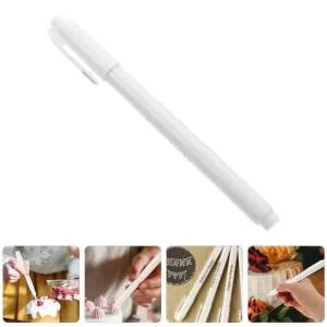 MOLUCKFU 4pcs Baking Pigment Pen Cakes Biscuits Coloring Pens Fondant Pen Cake Frosting Tool White Plastic - product information 3