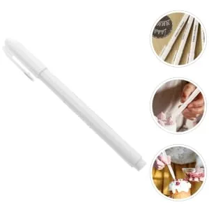 MOLUCKFU 4pcs Baking Pigment Pen Cakes Biscuits Coloring Pens Fondant Pen Cake Frosting Tool White Plastic - product information 4