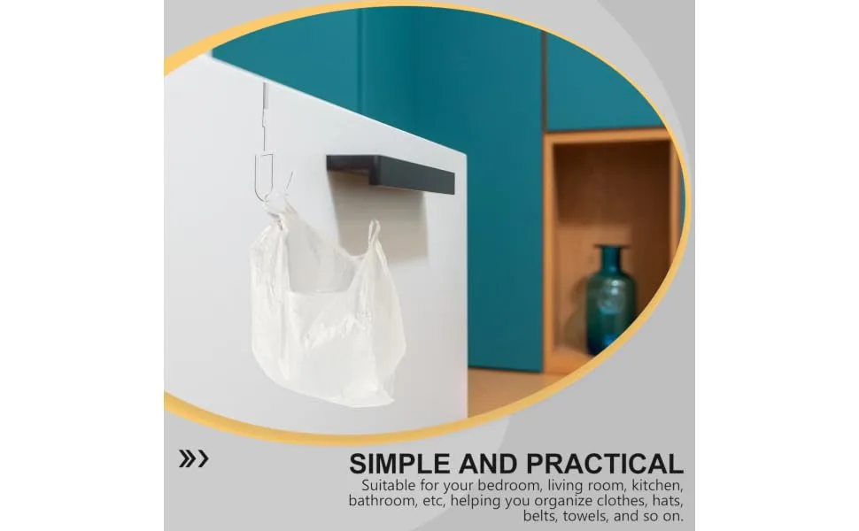 CHILDWEET Wall Coat Hanger 4pcs Wall Mounted Hooks Wall Mount Hooks Door Hanger Hook Door Hook Towel Organizer 19X9X5CM White - product information 5