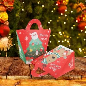 Cabilock Christmas Goody Boxes 20pcs Cookie Candy Boxes Xmas Treats Party Favors - product information 2