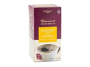 Teeccino Herbal Tea Mocha Rich & Roasted Herbal Tea That s Caffeine Free & Prebiotic for Natural Energy 25 Tea Bags - Hazelnut